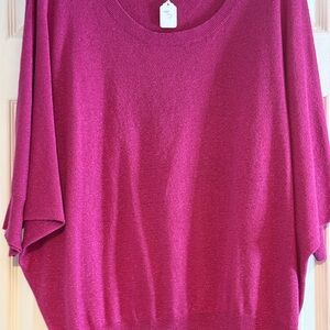 17…Elle Fuchsia Crew Neck Sweater